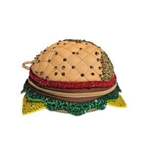 Crystal embellished hamburger bag